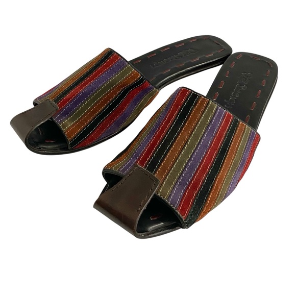 Robert Zur New Vintage 90s Leather Fisherman Slides Sandals 8.5 Designer Luxury - Picture 2 of 10